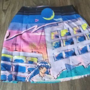 romwe  anime mini skirt